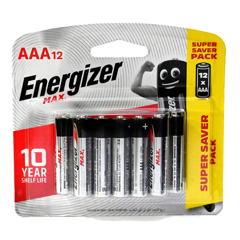 GETIT.QA- Qatar’s Best Online Shopping Website offers ENERGIZER MAX ALKALINE AAA BATTERY, 1.5 V, 12 PCS, EP92BP12 at the lowest price in Qatar. Free Shipping & COD Available!