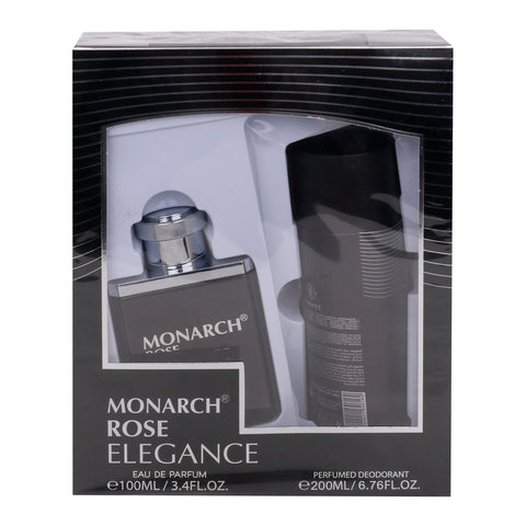 GETIT.QA- Qatar’s Best Online Shopping Website offers Hubert Monarch Rose Elegance Eau de Parfum 100 ml + Deodorant 200 ml at the lowest price in Qatar. Free Shipping & COD Available!