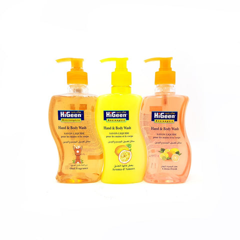 GETIT.QA- Qatar’s Best Online Shopping Website offers HI-GEEN ANTISEPTIC HAND AND BODY WASH ASSORTED 3 X 500ML at the lowest price in Qatar. Free Shipping & COD Available!