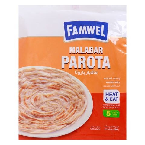 Famwel Malabar Parota Heat & Eat 5 pcs 400 g - GETIT.QA