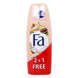 GETIT.QA- Qatar’s Best Online Shopping Website offers Fa Shower Gel 250 ml 2+1 at the lowest price in Qatar. Free Shipping & COD Available!