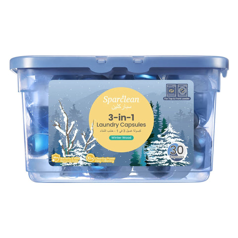 GETIT.QA- Qatar’s Best Online Shopping Website offers Sparclean Winter Wood 3-in-1 Laundry Capsules 30 pcs at the lowest price in Qatar. Free Shipping & COD Available!
