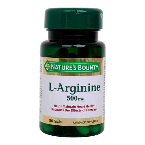 GETIT.QA- Qatar’s Best Online Shopping Website offers Nature's Bounty L-Arginine 50 pcs 500 mg at the lowest price in Qatar. Free Shipping & COD Available!