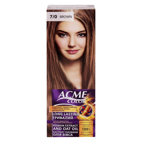 GETIT.QA- Qatar’s Best Online Shopping Website offers Acme Hair Color Cream 7/0 Brown 115 ml at the lowest price in Qatar. Free Shipping & COD Available!