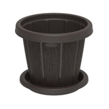 GETIT.QA- Qatar’s Best Online Shopping Website offers COSMOPLAST CEDARGRAIN FLOWERPOT WITH TRAY 8" IFFPXX143 ASSORTED COLOR at the lowest price in Qatar. Free Shipping & COD Available!