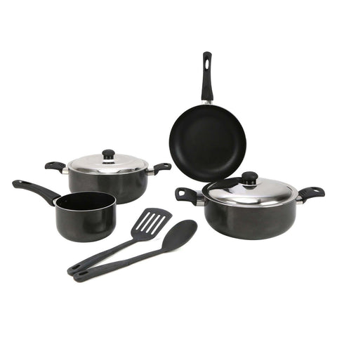 GETIT.QA- Qatar’s Best Online Shopping Website offers CHEFLINE ALUMINIUM NON STICK COOKWARE SET, 8 PCS at the lowest price in Qatar. Free Shipping & COD Available!