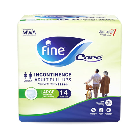 GETIT.QA- Qatar’s Best Online Shopping Website offers FINE CARE INCONTINENCE ADULT PULL-UPS PANTS UNISEX LARGE WAIST SIZE 100 - 140 CM 14 PCS at the lowest price in Qatar. Free Shipping & COD Available!