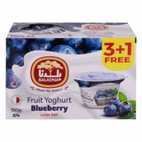Baladna Low Fat Blueberry Fruit Yoghurt 4 x 150 g - GETIT.QA