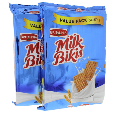 GETIT.QA- Qatar’s Best Online Shopping Website offers Britannia Milk Bikis Biscuits 8 x 90gm x 2pcs at lowest price in Qatar. Free Shipping & COD Available!