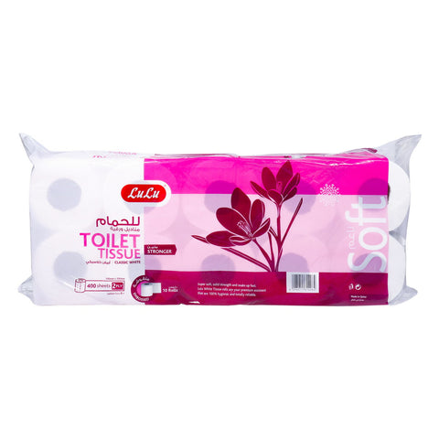 GETIT.QA- Qatar’s Best Online Shopping Website offers LULU TOILET TISSUE EMBOSSED 2PLY 400 SHEETS 10 ROLLS at the lowest price in Qatar. Free Shipping & COD Available!