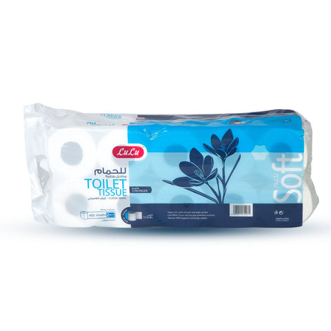 GETIT.QA- Qatar’s Best Online Shopping Website offers LULU CLASSIC WHITE PLAIN TOILET TISSUE ROLL 2PLY 400 SHEETS 10 ROLLS at the lowest price in Qatar. Free Shipping & COD Available!