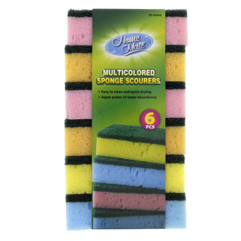 GETIT.QA- Qatar’s Best Online Shopping Website offers HOME MATE MULTI COLORED SPONGE SCOURERS 6PCS at the lowest price in Qatar. Free Shipping & COD Available!