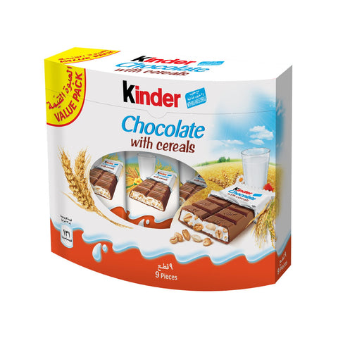 GETIT.QA- Qatar’s Best Online Shopping Website offers KINDER CHOCOLATE WITH CEREALS 9 PCS at the lowest price in Qatar. Free Shipping & COD Available!