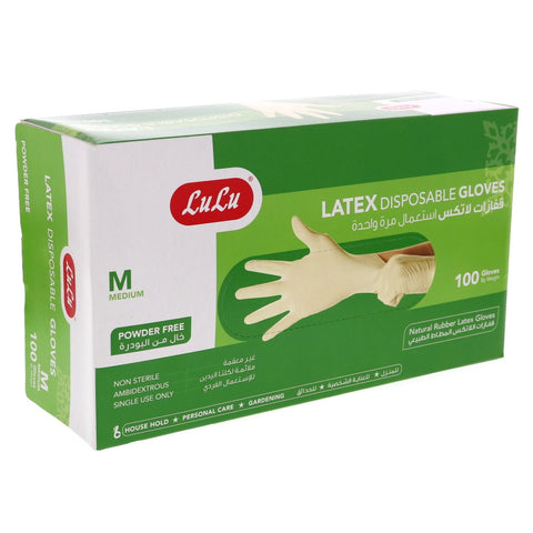 GETIT.QA- Qatar’s Best Online Shopping Website offers LULU LATEX DISPOSABLE GLOVES POWDER FREE MEDIUM 100PCS at the lowest price in Qatar. Free Shipping & COD Available!