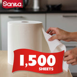 GETIT.QA- Qatar’s Best Online Shopping Website offers SANITA GIPSY MAXI ROLL 1500 SHEETS WHITE COLOR 1PC at the lowest price in Qatar. Free Shipping & COD Available!
