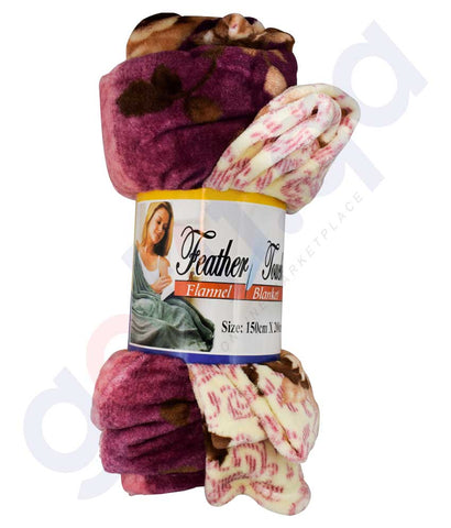 Buy Feather Touch Fleece Single Blanket Online in Doha Qatar