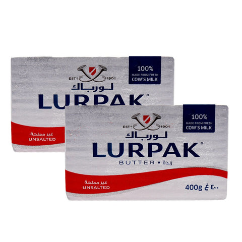 GETIT.QA- Qatar’s Best Online Shopping Website offers LURPAK BUTTER UNSALTED 2 X 400G at the lowest price in Qatar. Free Shipping & COD Available!