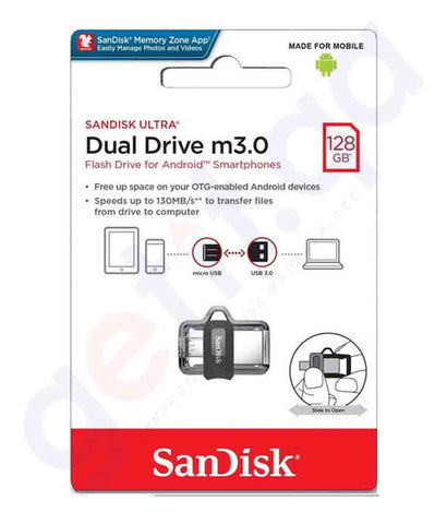 BUY SANDISK ULTRA DUAL DRIVE 128GB IN QATAR | HOME DELIVERY WITH COD ON ALL ORDERS ALL OVER QATAR FROM GETIT.QA