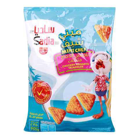 GETIT.QA- Qatar’s Best Online Shopping Website offers SADIA MINI CHEF CHICKEN NUGGETS TRIANGLES 750 G at the lowest price in Qatar. Free Shipping & COD Available!