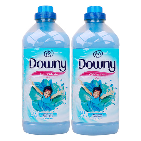 GETIT.QA- Qatar’s Best Online Shopping Website offers DOWNY CONCENTRATE VALLEY DEW FABRIC SOFTENER VALUE PACK 2 X 1.5 LITRES at the lowest price in Qatar. Free Shipping & COD Available!