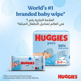 GETIT.QA- Qatar’s Best Online Shopping Website offers HUGGIES PURE BABY WIPES 99% PURE WATER WIPES 3 X 56 PCS at the lowest price in Qatar. Free Shipping & COD Available!