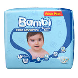 GETIT.QA- Qatar’s Best Online Shopping Website offers SANITA BAMBI BABY DIAPER VALUE PACK SIZE 4 LARGE 8-16KG 33 PCS at the lowest price in Qatar. Free Shipping & COD Available!