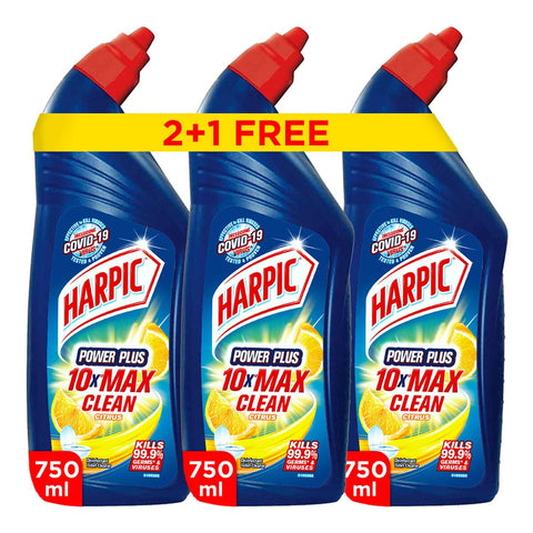 GETIT.QA- Qatar’s Best Online Shopping Website offers HARPIC TOILET CLEANER ACTIVE CLEANING GEL CITRUS 750 ML 2+1 at the lowest price in Qatar. Free Shipping & COD Available!