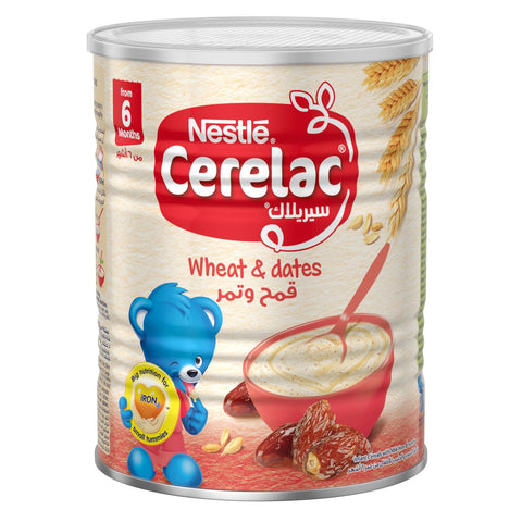 GETIT.QA- Qatar’s Best Online Shopping Website offers NESTLE CERELAC WHEAT & DATES FROM 6 MONTHS 400 G at the lowest price in Qatar. Free Shipping & COD Available!