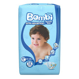 GETIT.QA- Qatar’s Best Online Shopping Website offers SANITA BAMBI BABY DIAPER REGULAR PACK SIZE-- 4+ LARGE PLUS-- 10-18 KG-- 12 PCS at the lowest price in Qatar. Free Shipping & COD Available!