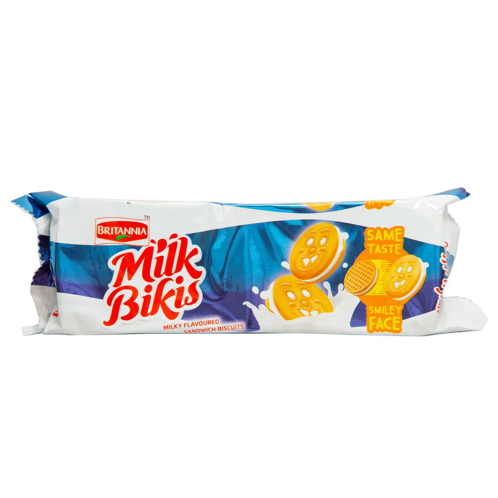 Britannia Milk Bikis Flavoured Sandwich Biscuits 100 g | GETIT.QA