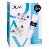 GETIT.QA- Qatar’s Best Online Shopping Website offers OLAY NATURAL WHITE DAY CREAM 50 ML + NIGHT CREAM 50 ML + FACE WASH 100 ML at the lowest price in Qatar. Free Shipping & COD Available!