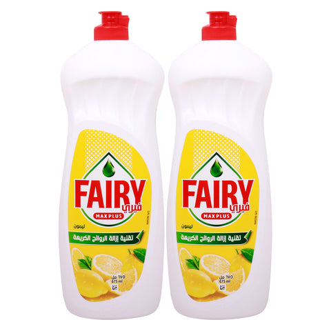 GETIT.QA- Qatar’s Best Online Shopping Website offers Fairy Max Plus Lemon Dishwashing Liquid Value Pack 2 x 675 ml at lowest price in Qatar. Free Shipping & COD Available!