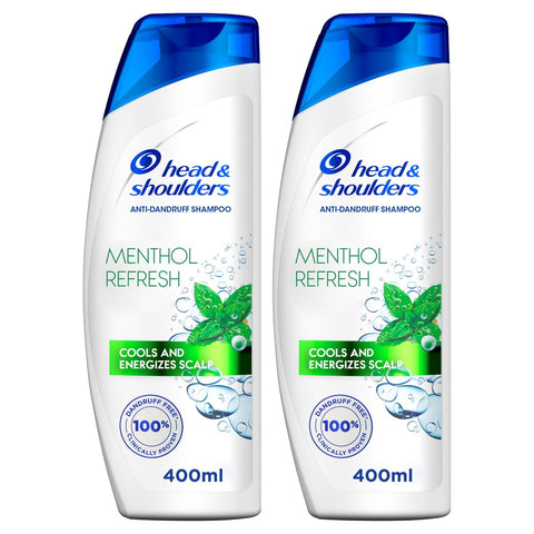 GETIT.QA- Qatar’s Best Online Shopping Website offers HEAD & SHOULDERS MENTHOL REFRESH ANTI-DANDRUFF SHAMPOO FOR ITCHY SCALP 2 X 400 ML at the lowest price in Qatar. Free Shipping & COD Available!
