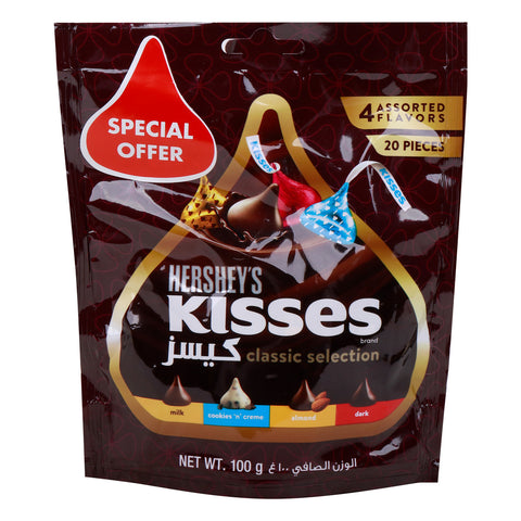 GETIT.QA- Qatar’s Best Online Shopping Website offers HERSHEY'S KISSES CLASSIC SELECTION CHOCOLATE 100 G at the lowest price in Qatar. Free Shipping & COD Available!