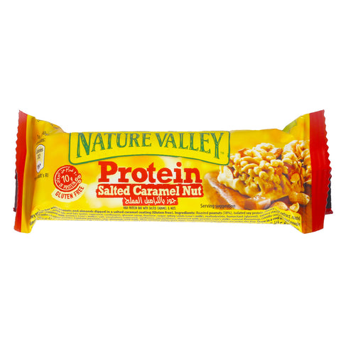 GETIT.QA- Qatar’s Best Online Shopping Website offers NATURE VALLEY PROTEIN SALTED CARAMEL NUT BAR 40 G at the lowest price in Qatar. Free Shipping & COD Available!