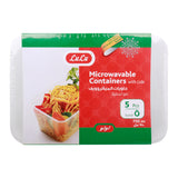 GETIT.QA- Qatar’s Best Online Shopping Website offers LULU MICROWAVABLE CONTAINERS WITH LIDS 750 ML 5 PCS at the lowest price in Qatar. Free Shipping & COD Available!