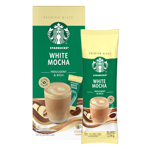 GETIT.QA- Qatar’s Best Online Shopping Website offers STARBUCKS WHITE MOCHA INDULGENT & RICH PREMIUM INSTANT COFFEE MIX 24 G at the lowest price in Qatar. Free Shipping & COD Available!GETIT.QA- Qatar’s Best Online Shopping Website offers STARBUCKS WHITE MOCHA INDULGENT & RICH PREMIUM INSTANT COFFEE MIX 24 G at the lowest price in Qatar. Free Shipping & COD Available!
