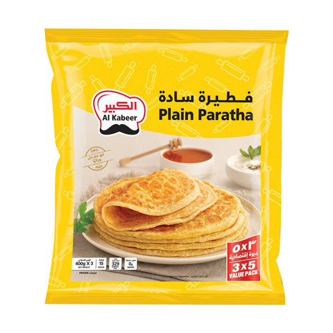 GETIT.QA- Qatar’s Best Online Shopping Website offers AL KABEER PLAIN PARATHA 5 PCS VALUE PACK 3 X 400 G at the lowest price in Qatar. Free Shipping & COD Available!