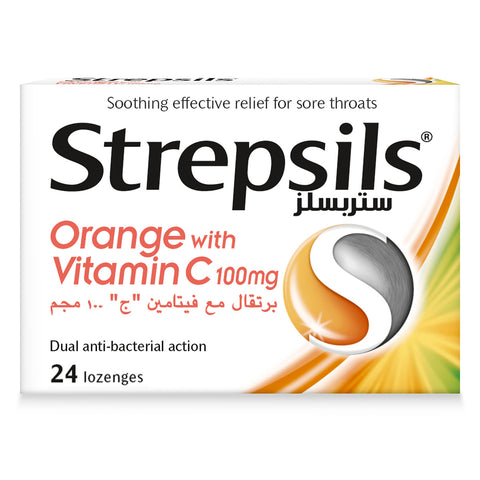 GETIT.QA- Qatar’s Best Online Shopping Website offers STREPSILS SORE THROAT RELIEF ORANGE 24 PCS at the lowest price in Qatar. Free Shipping & COD Available!