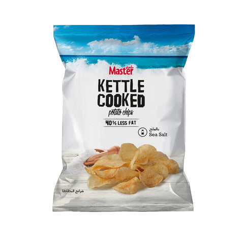 GETIT.QA- Qatar’s Best Online Shopping Website offers MASTER KETTLE COOKED POTATO CHIPS WITH SEA SALT FLAVOUR 170 G at the lowest price in Qatar. Free Shipping & COD Available!