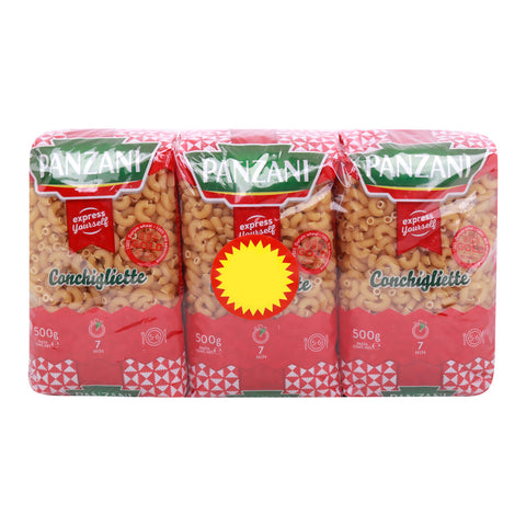 GETIT.QA- Qatar’s Best Online Shopping Website offers PANZANI CONCHIGLI RIGATE 3 X 500 G at the lowest price in Qatar. Free Shipping & COD Available!