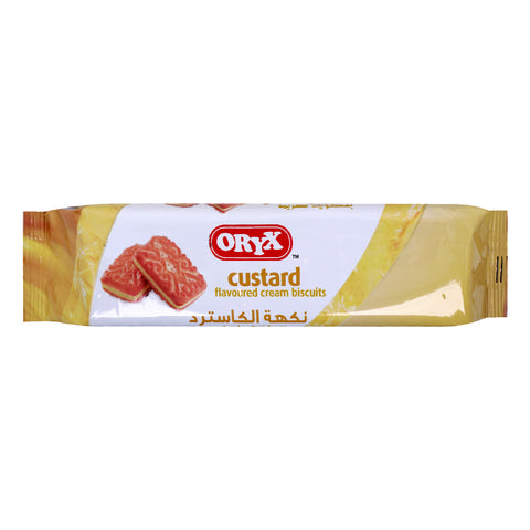 GETIT.QA- Qatar’s Best Online Shopping Website offers ORYX CUSTARD FLAVOURED CREAM BISCUIT 82 G at the lowest price in Qatar. Free Shipping & COD Available!