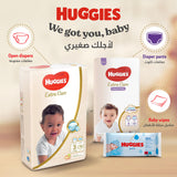 GETIT.QA- Qatar’s Best Online Shopping Website offers HUGGIES EXTRA CARE SIZE 3 4 - 9 KG JUMBO PACK 76 PCS at the lowest price in Qatar. Free Shipping & COD Available!