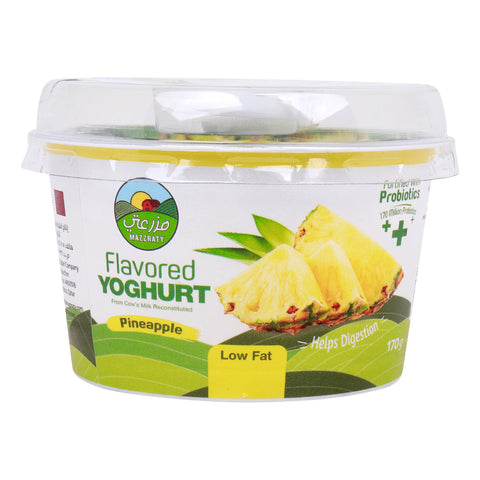 GETIT.QA- Qatar’s Best Online Shopping Website offers MAZZRATY PINEAPPLE FLAVORED YOGHURT 170 G at the lowest price in Qatar. Free Shipping & COD Available!