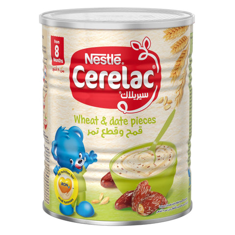 GETIT.QA- Qatar’s Best Online Shopping Website offers NESTLE CERELAC INFANT CEREALS WITH IRON + WHEAT & DATE PIECES FROM 8 MONTHS 400 G at the lowest price in Qatar. Free Shipping & COD Available!