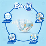 GETIT.QA- Qatar’s Best Online Shopping Website offers SANITA BAMBI BABY DIAPER REGULAR PACK SIZE-- 4+ LARGE PLUS-- 10-18 KG-- 12 PCS at the lowest price in Qatar. Free Shipping & COD Available!