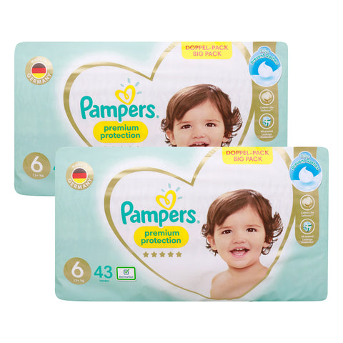 GETIT.QA- Qatar’s Best Online Shopping Website offers PAMPERS PREMIUM CARE BABY DIAPER SIZE 6 13+ KG 2 X 43 PCS at the lowest price in Qatar. Free Shipping & COD Available!