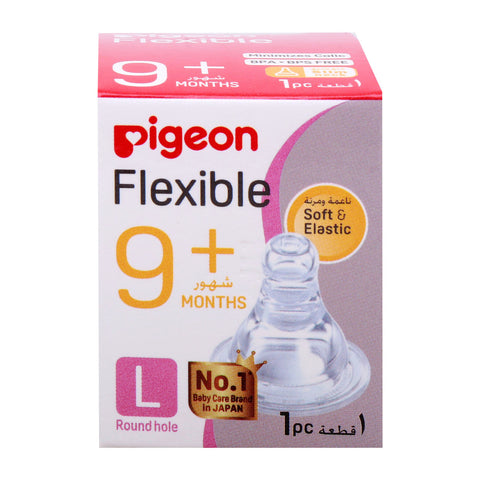 GETIT.QA- Qatar’s Best Online Shopping Website offers PIGEON FLEXIBLE SILICONE NIPPLE LARGE FROM 9+ MONTHS 1 PC at the lowest price in Qatar. Free Shipping & COD Available!