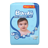 GETIT.QA- Qatar’s Best Online Shopping Website offers SANITA BAMBI BABY DIAPER MEGA PACK SIZE 4 LARGE 8-16KG 80 PCS at the lowest price in Qatar. Free Shipping & COD Available!