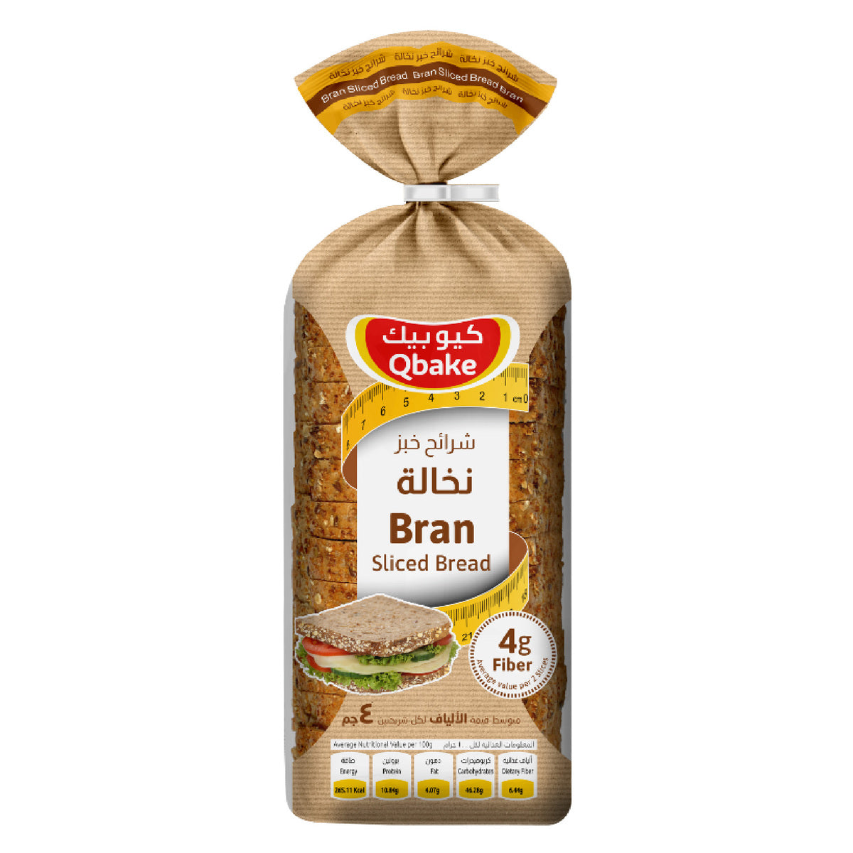 Qbake Bran Sliced Bread 650 g | GETIT.QA